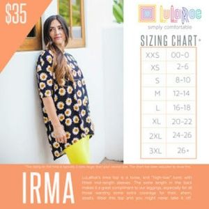 LuLaRoe Tops - Pink LuLaRoe Lrg Irma LuLaRoe Tops - Pink LuLaRoe Lrg Irma